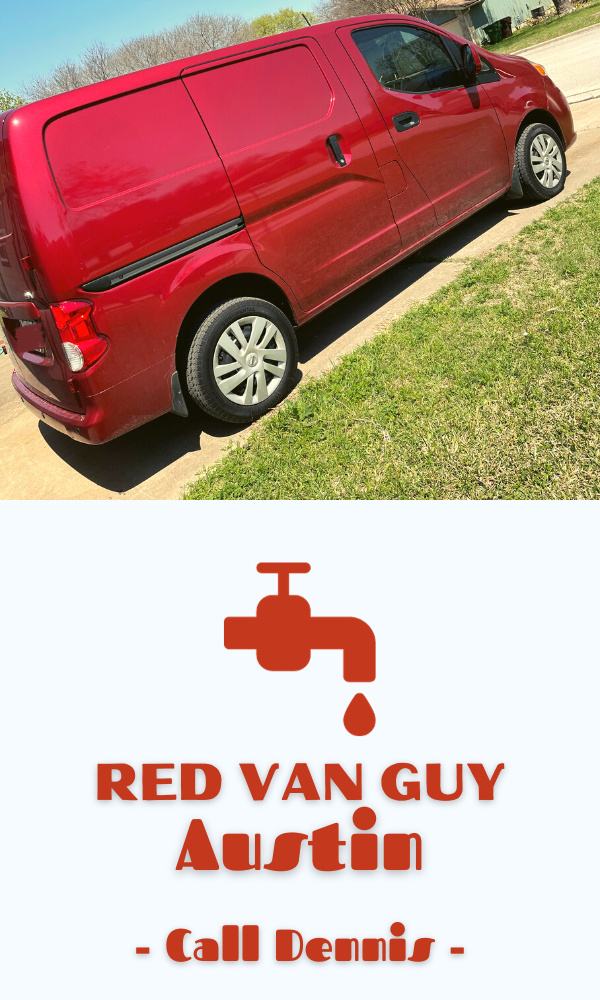red van guy plumber handyman dennis trammell austin texas plumbing